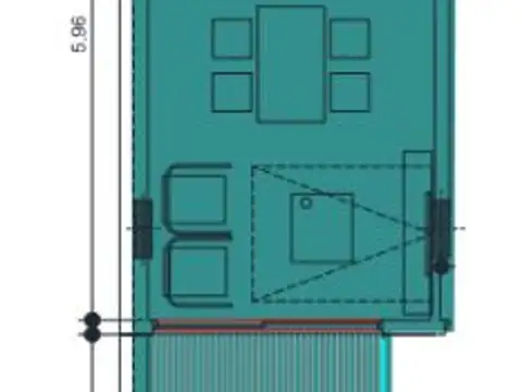 Departamento Monoambiente con 1 baño
