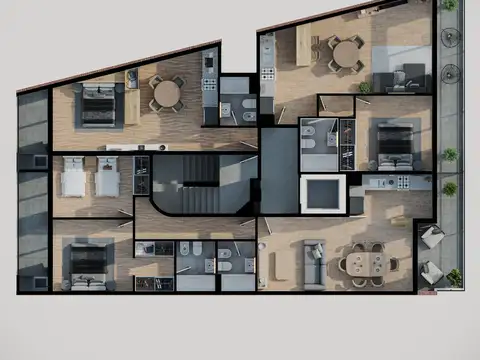 Departamento Monoambiente en  Construccion Con Amenities