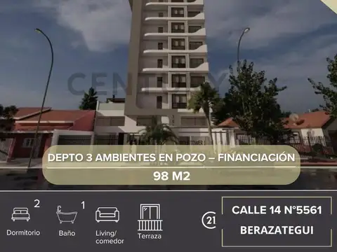 DEPARTAMENTO 3 AMBIENTES EN POZO – FINANCIACIÓN | BERAZATEGUI