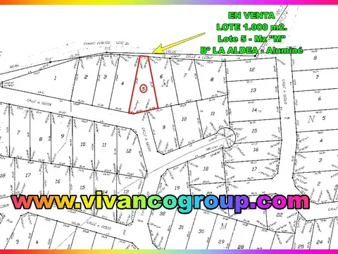 Terreno en Venta de 1000,0 m2
