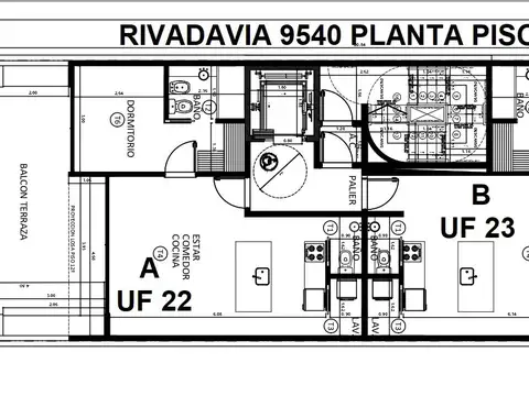 departamento en obra de 1 ambiente.  Forma de pago $ y 24 cuotas de $2735000