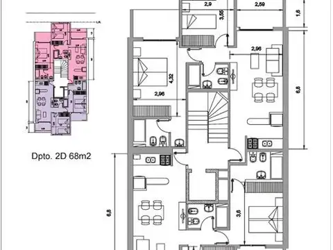 Departamento en Venta de 2 ambientes