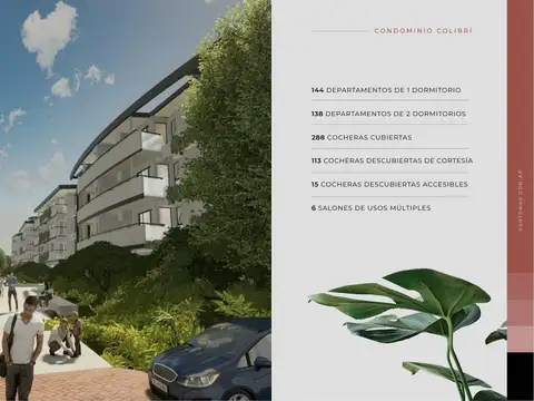 VENTA PLAN CONDOMINIO 1 DORM CON COCHERA SANTOMAS