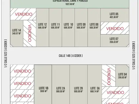 Calle 148 entre 522 y 523
