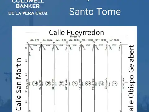 Lote en Santo Tome en Barrio Vecinal Oeste