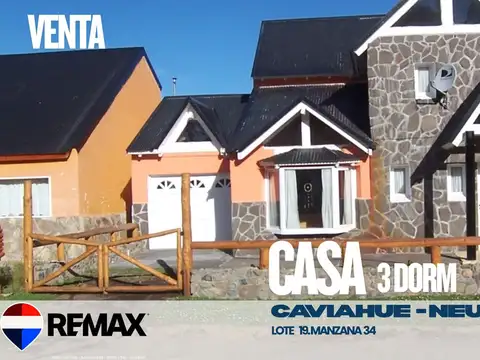 VENTA CASA 3 DORMITORIOS EN CAVIAHUE