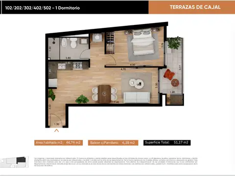 Venta apartamento 1 dormitorio en La Blanqueada