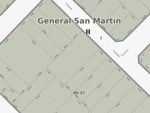 Terreno en Venta 8  mts Frente