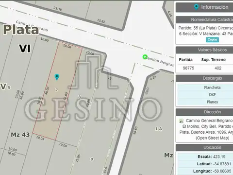 Camino Gral Belgrano e al 400