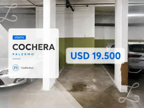 Cochera cubierta en venta - Palermo - 1° Subsuelo