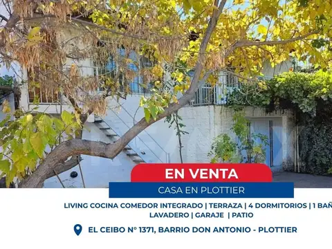 VENTA CASA EN PH 4 DORM  - APTA CRÉDITO - PLOTTIER