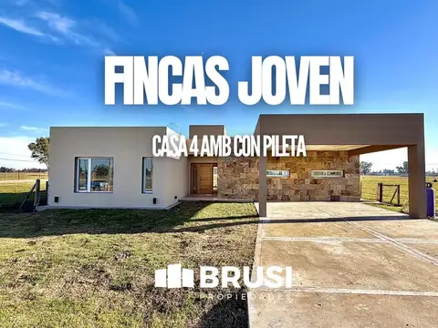 CASA EN VENTA EN FINCAS JOVEN - 4 AMBIENTES CON PILETA