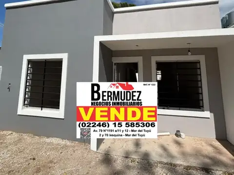 venta chalet 3 ambientes calle 6 y 68 mar del tuyu
