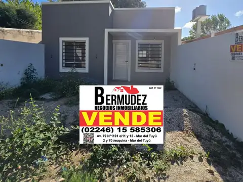 venta chalet 3 ambientes calle 6 y 68 mar del tuyu