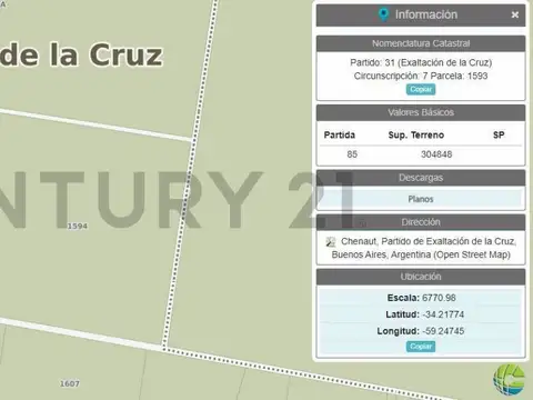 VENTA - CAMPO - EXALTACION DE LA CRUZ