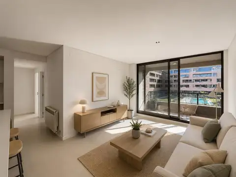 Venta departamento de dos dormitorios con balcón y amenities. Calidad Fundar. Rosario, Puerto norte