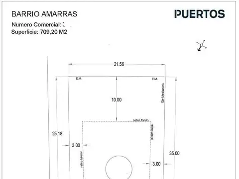 Terreno en Venta en Puertos - Barrio Amarras, USD 56.000