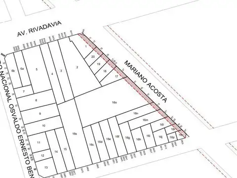 Terreno en Venta 59  mts Fondo