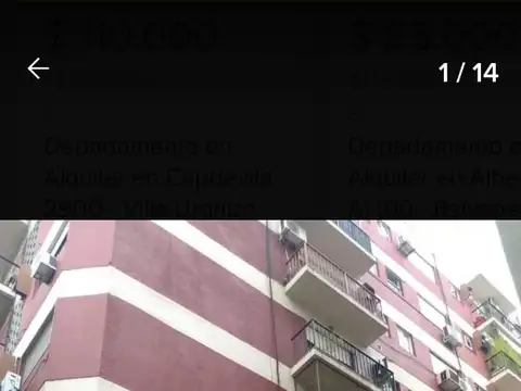 Departamento en Alquiler en Recoleta, $ 750.000