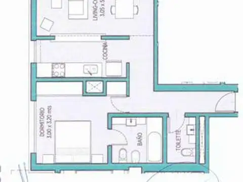 Departamento en Venta de 2 ambientes