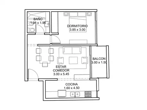 Departamento en Venta en El Palomar, USD 99.500