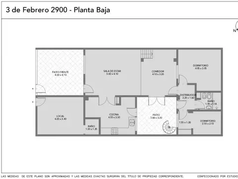 Tres de Febrero al 2900