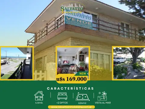 Chalet en esquina a metros del mar en barrio Faro