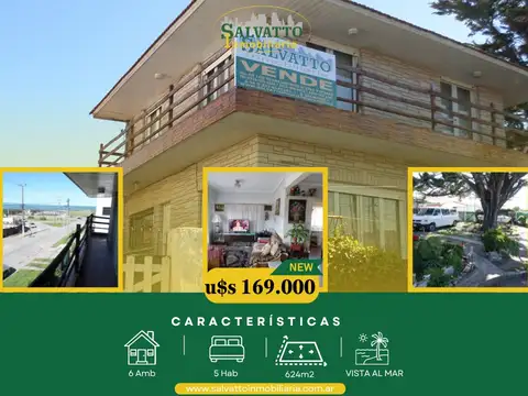 Chalet en esquina a metros del mar en barrio Faro