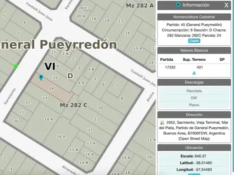 Terreno en Venta en Terminal Vieja, USD 500.000