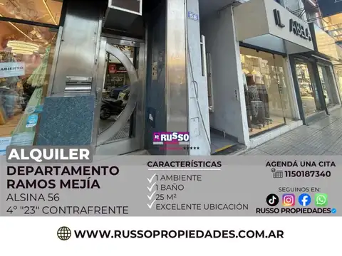Alquiler de Departamento Monambiente en Ramos Mejia
