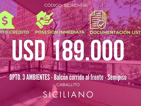 Departamento en Caballito