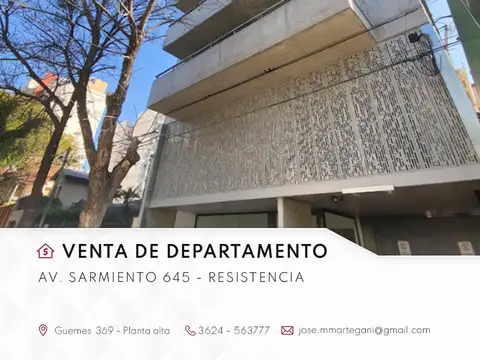 Departamento a estrenar en Resistencia. 2 Dormitorios -Av Sarmiento 645