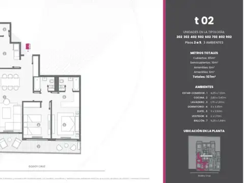 Departamento en Venta de 3 ambientes