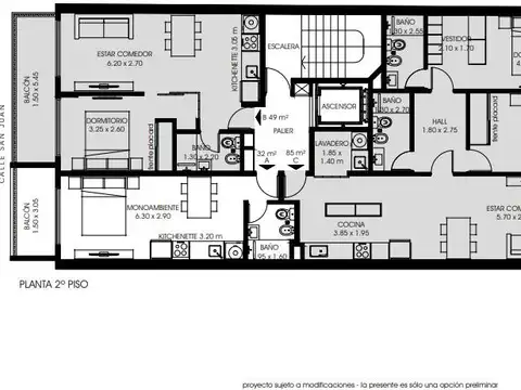 Departamento 2 ambientes con 1 baño