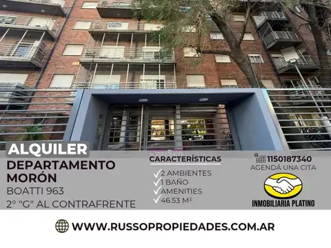 Alquiler Departmento 2 Ambientes con Amenities - Moron