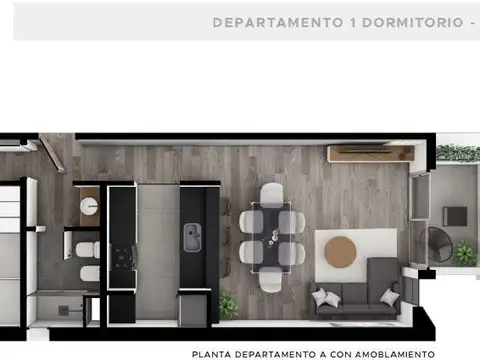 Departamento en Venta de 1 dormitorio