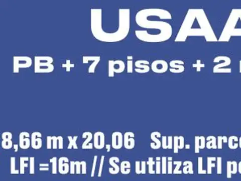 Terreno en Venta 20  mts Fondo