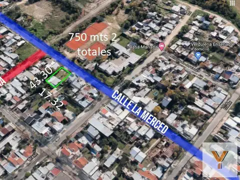 Terreno en Venta 17  mts Frente