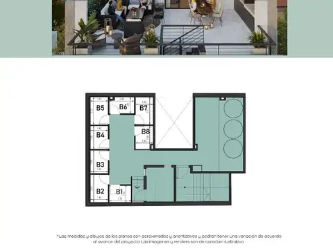 Departamento 3 ambientes con 2 baños
