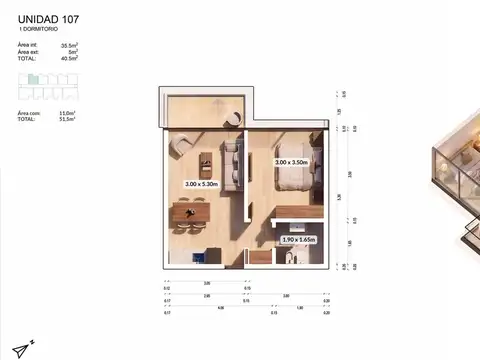 APARTAMENTO 1 DORMITORIO EN VENTA PLAYA MANSA