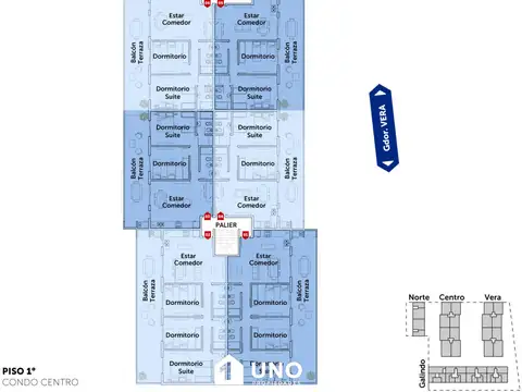 Departamento 3 ambientes con 2 baños