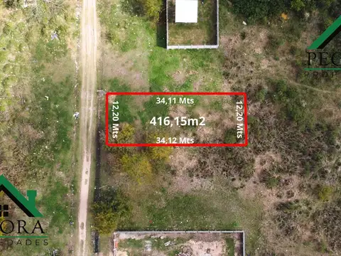 Terreno en Venta 34  mts Fondo