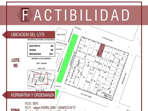 LOTE APTO DESARROLLO EDIFICIO AV COLON Y ZIPOLI