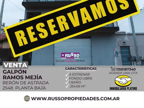 Venta Galpón a Estrenar - Ramos Mejia