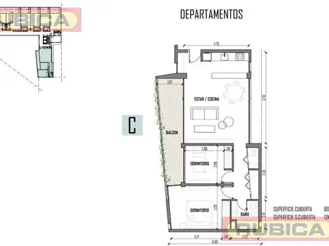 Departamento en Villa De Mayo