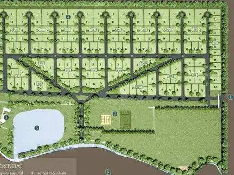 Terreno en Venta 44  mts Fondo