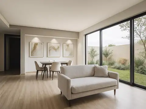 departamento 3 ambientes planta baja en venta en lujan desde el pozo con patio y cochera las moras 4