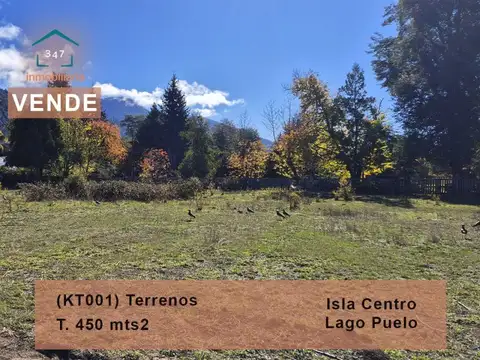 (KT001) OPORTUNIDAD  LAGO PUELO Isla Centro, TERRENOS de 450 mts2 PROMOCION PRE VENTA 