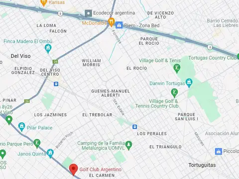 Casa 1 planta- lote de 1695 mts- Golf Club Argentino- Del Viso-Pilar-Pcia de Bs As