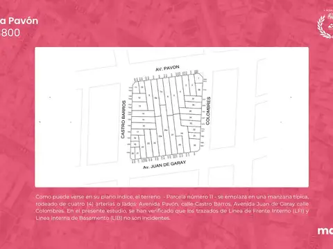 Venta terreno USAA en Avenida Pavón y Castro Barros 1028M² vendibles 10 pisos totales en Boedo